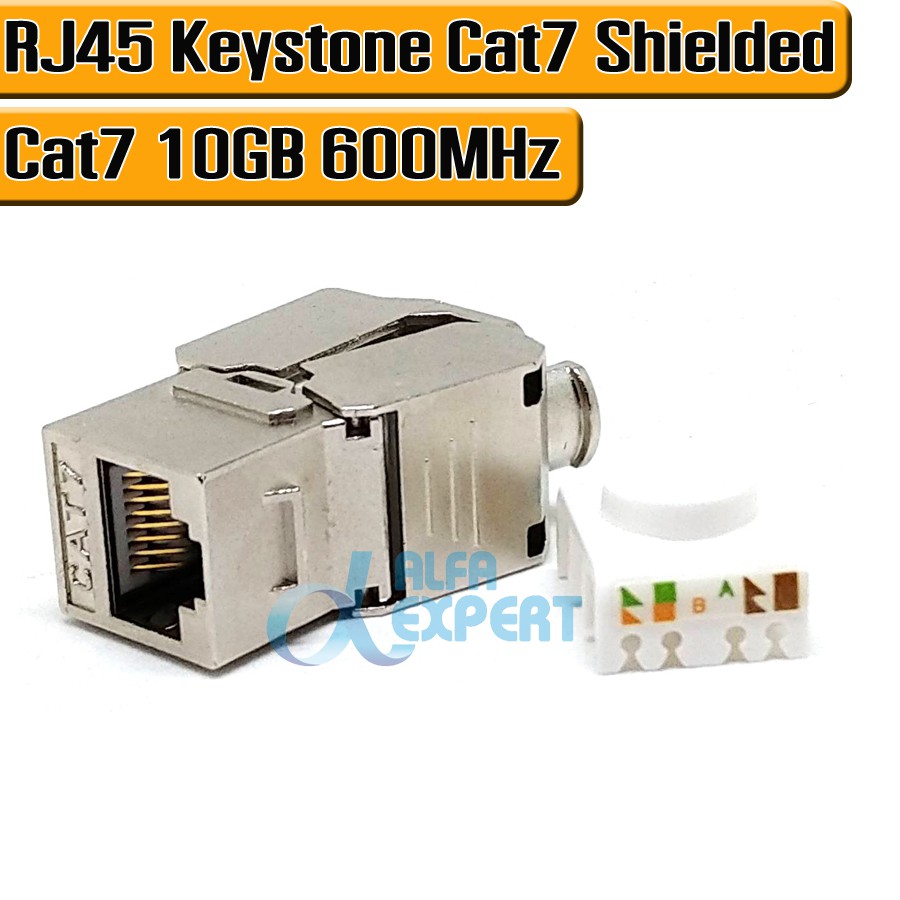 หัว-rj45-ตัวเมีย-cat7-1pcs-rj45-keystone-cat7-cat6a-shielded-ftp-zinc-alloy-module-network-keystone-jack-connector