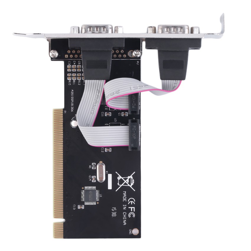 ราคาและรีวิว2 Ports PCI to COM 9-pin Serial Series Port RS232 Card Adapter (Intl)