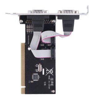 เช็ครีวิวสินค้า2 Ports PCI to COM 9-pin Serial Series Port RS232 Card Adapter (Intl)  #