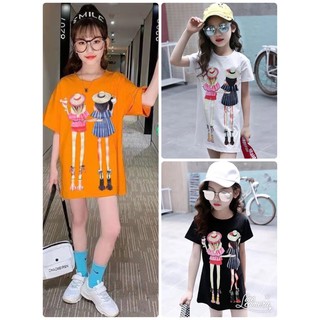 สินค้า *พร้อมส่ง*Babykidsเสื้อผ้าเด็ก2021สไตล์เกาหลีสำหรับเด็ก3-15ปี เด็กโต กระโปรง เดรสผ้าคอตตอนใส่สบายลายน่ารัก