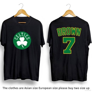 เสื้อยืดคอกลม พิมพ์ลาย Jason NBA Boston Celtics Jaylen Brown สําหรับผู้ชาย และผู้หญิง มีสีดํา สีขาว