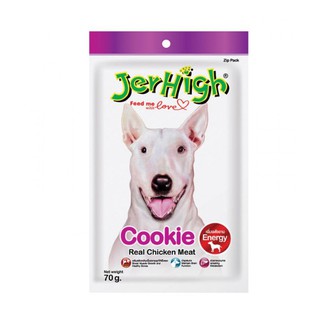 (12 ชิ้น) Jerhigh Cookie Stick ขนมขบเคี้ยวสำหรับสุนัข รสคุกกี้ 70g.