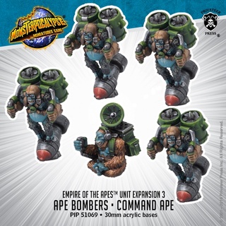 🔥มีของพร้อมส่ง🔥 Privateer Press Monsterpocalypse Empire of the Apes Units: Ape Bombers &amp; Command Ape PIP 51069