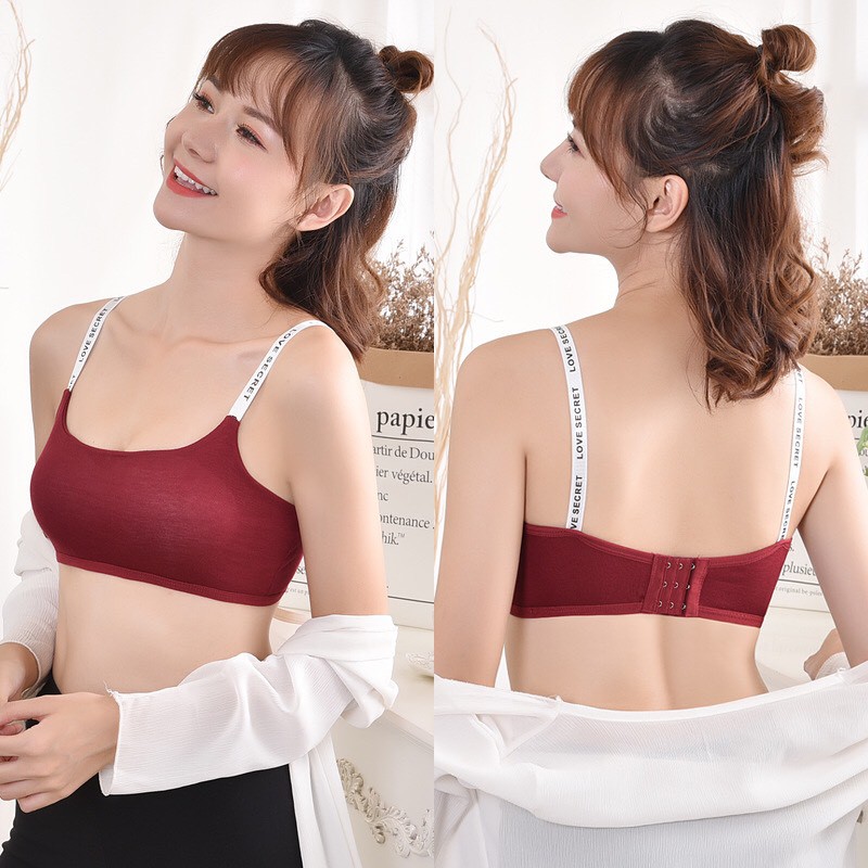 ภาพหน้าปกสินค้าสินค้าพร้อมส่งจากไทย Angle Bra  (N050) บราสายอักษรไร้โครง โทนสีเข้ม ฟองน้ำถอดได้ตะขอหลัง จากร้าน anglebra บน Shopee