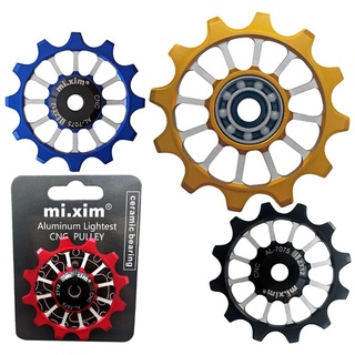 Mi.Xim 12T Mtb อุปกรณ์รอกล้อหลังจักรยานเซรามิก Al7075 Cnc Road Bike Roller Idler Idler 4/5/6มม.