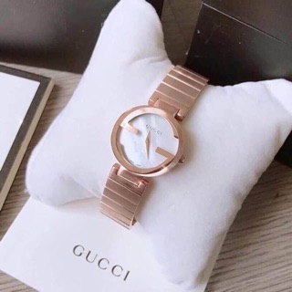 GUCCI Pearl Dial Ladies Watch สีโรสโกลด์