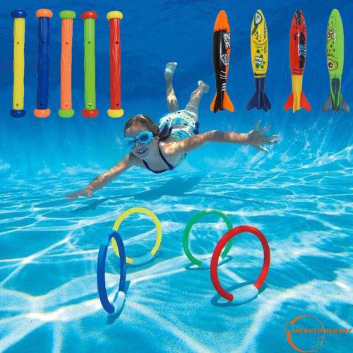 BღBღFashion Kids Summer Fun Toy Diving Rings Sticks Balls Swimming Pool Underwater Games