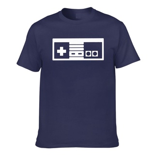 เสื้อยืดแฟชั่น - Nes คลาสสิก Controller โลโก้เสื้อยืดแขนสั้นผู้ชาย