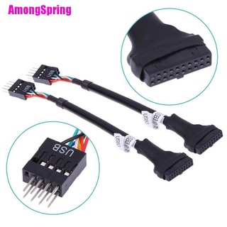 (Amongspring) อะแดปเตอร์ Usb 3.0 20-Pin Male To Usb 2.0 9-Pin Male To Usb