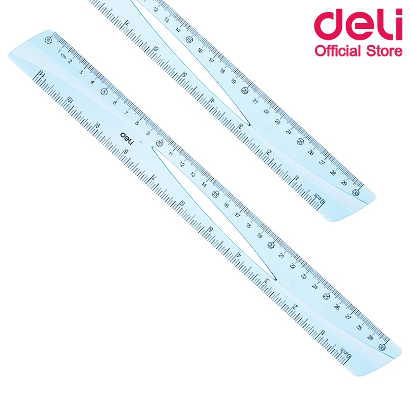 deli-h11-ruler-ไม้บรรทัดแฟนซี-ยาว-30-เซนติเมตร-แพ็คกล่อง-30-ชิ้น-ไม้บรรทัด-ไม้บรรทัดแฟนซี-เครื่องเขียน-อุปกรณ์การเรียน