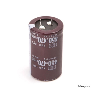 Folღ ตัวเชื่อมต่อไฟฟ้า 450V 470Uf อลูมิเนียมอิเล็กโทรไลติก 30X50
