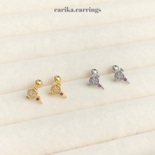 earika.earrings - sailormoon piercing จิวหูเงินแท้คฑาเซลามูน (มีให้เลือกสองสี) (ราคาต่อชิ้น) เหมาะสำหรับคนแพ้ง่าย
