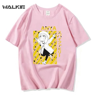 WALKIE 2022 Harajuku Japan Anime Spy X Family Forger Anya Print T Shirt Manga Summer Casual Women Men Short Sleeve Top T