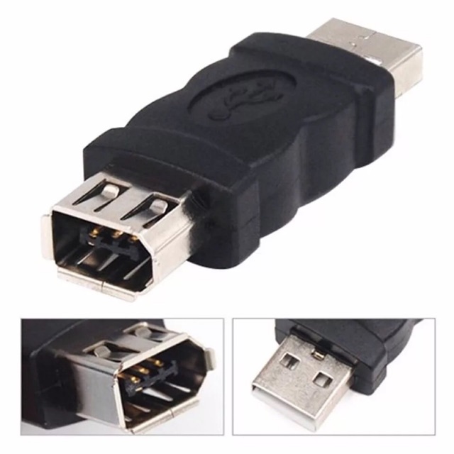 USB 2.0ชายเพื่อFirewire IEEE 1394 6จุดหญิงอะแดปเตอร์แปลงเชื่อมต่อF/M Shopee Thailand