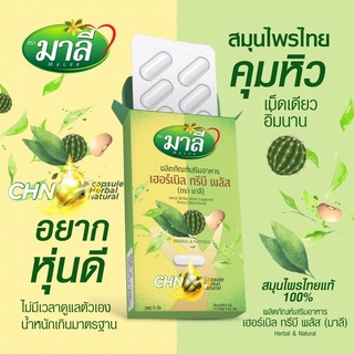 🍃ชามาลี 💊ชนิดแคปซูล 🍃เฮอร์เบิล ทรีบี พลัส Herbal &amp; Natural ผลิตภัณฑ์เสริมอาหาร  ตรามาลี  [1 กล่อง 10 แคปซูล)