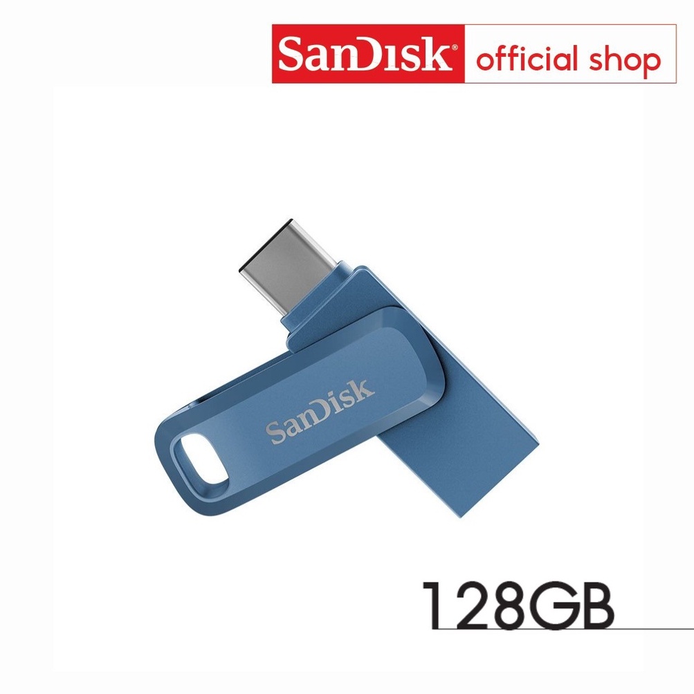 ราคาและรีวิวSanDisk Ultra Dual Drive Go USB Type-C 128GB Navy blue (SDDDC3-128G-G46NB, สีน้ำเงิน)