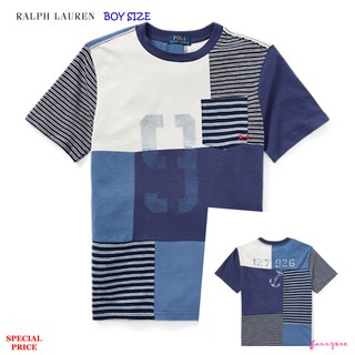 RALPH LAUREN PATCHWORK COTTON T-SHIRT (BOY SIZE 8-20)