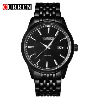 CURREN New Watches Fashion Simple style Calendar Casual Business Men Wristwatch Full Steel Quartz Male Clock Waterproof