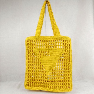 Straw Artificial One-shoulder Portable Letter Woven Bag