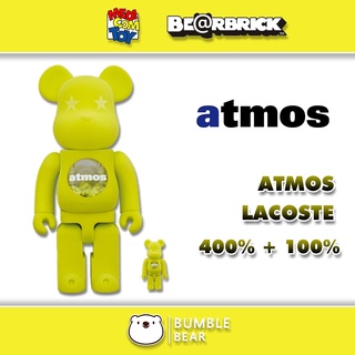 [‼️ของแท้, พร้อมส่ง‼️] 400%+100% Bearbrick atmos x Lacoste [Flocked]