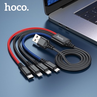 Hoco X76 4in1 สายชาร์จ USB Type C สําหรับ Phone 13 12 11 Android Micro USB Samsung S22 S20