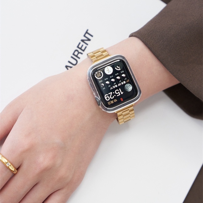 ภาพสินค้าสายนาฬิกาข้อมือ สเตนเลส โลหะ สําหรับ Iwatch Series 7 SE 6 5 4 3 2 Compatible With สายนาฬิกา Apple 41 มม. 45 มม. 40 มม. 44 มม. จากร้าน shines.th บน Shopee ภาพที่ 5
