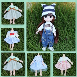 Bjd อุปกรณ์เสริมตุ๊กตาเสื้อผ้า 1/8 เสื้อผ้า 16 ซม. diy สําหรับตุ๊กตา