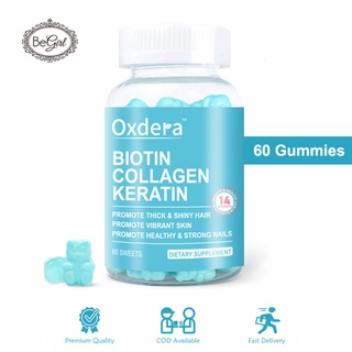 [0624] วิตามิน กัมมี่ Oxdera Biotin Collagen Gummies Healthy Hair Skin Nails Adults Gummy 60pcs