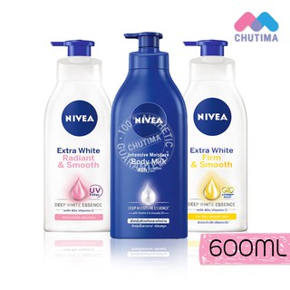 โลชั่นบำรุงผิว โลชั่นนีเวีย บอดี้ มิลค์/เอ็กซ์ตร้า ไวท์ NIVEA intensive body milk/extra white lotion 600 ml.