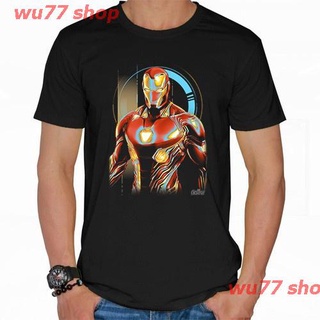 wu77 shop New เสื้อยืดแขนสั้นพิมพ์ลาย Iron Man Marvel Comics The Avengers สําหรับผู้ชาย sale