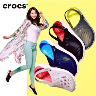 Crocs LiteRide Clog รองเท้าแตะแฟชั่น รองเท้าชายหาดลำลอง ไตล์อินเทรนด์สำหรับทั้งชายและหญิง