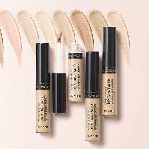 ภาพหน้าปกสินค้าthe SAEM คอนซีลเลอร์ Cover Perfection Tip Concealer 6.5g the seam concealer (เบอร์ 1/ 1.5/ 2) จากร้าน hkmarket.th บน Shopee