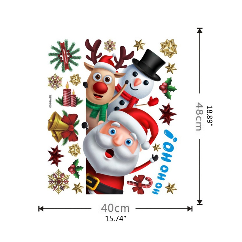สติกเกอร์-ลายการ์ตูนซานต้า-กวาง-สโนว์แมน-มีกาวในตัว-หลากสีสัน-สําหรับติดตกแต่งหน้าต่าง-ตู้เย็น-คริสต์มาส