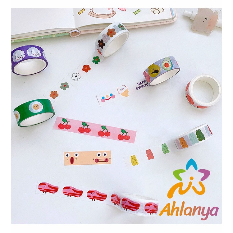 ahlanya-เทปวาชิลายการ์ตูน-สำหรับติดตกแต่ง-diy-เทปวาชิ-สำหรับตกแต่งไออารี่-สมุดภาพ-เทปวาชิลายการ์ตูน