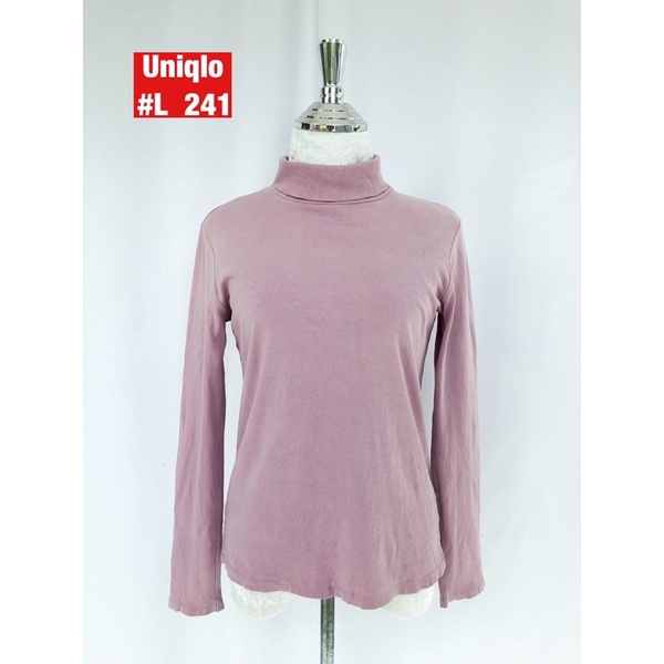 เสื้อคอเต่าแขนยาว-uniqlo-size-l-เสื้อคอเต่าสีพื้น-เสื้อคอเต่า-สเวตเตอร์