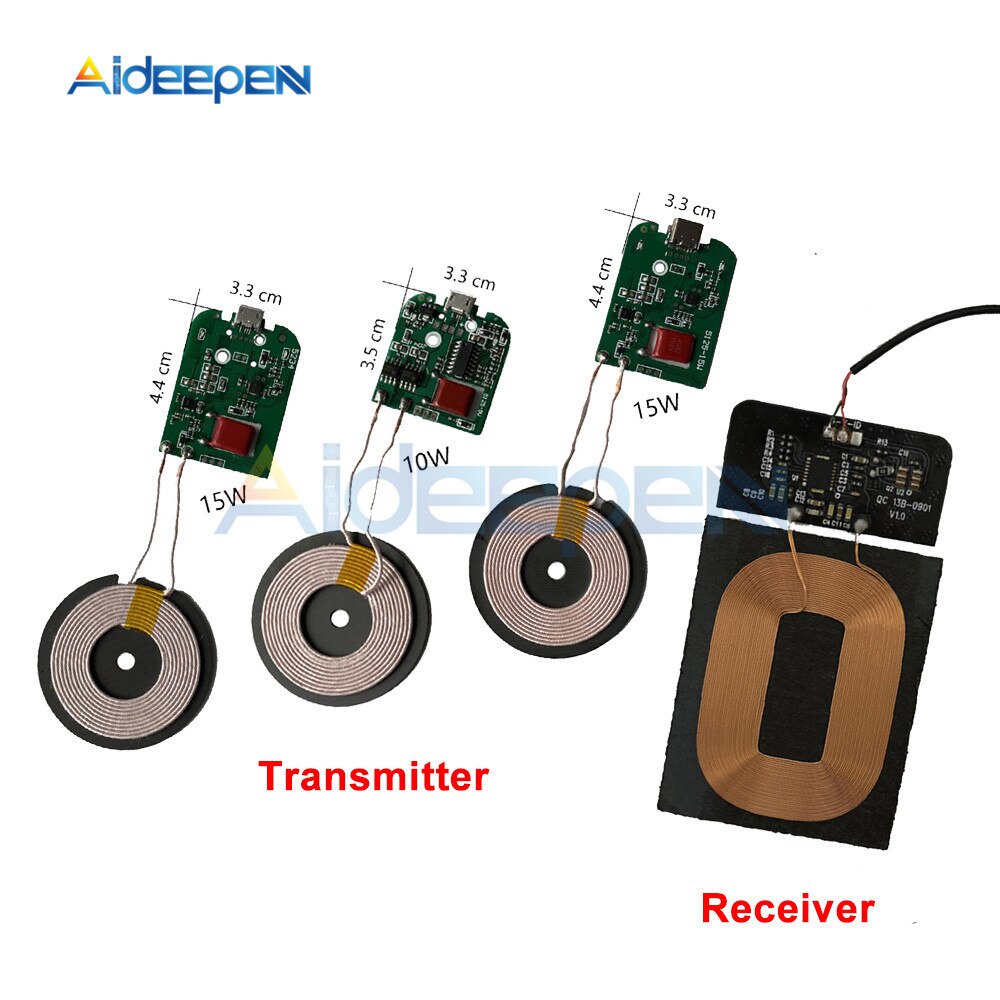 15W 5V 12V Fast CHARGING Wireless Charger Transmitter Receiver โมดูล ...