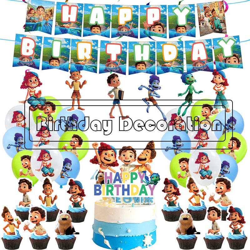 Luca Playful Party Ocean Theme เครื่องประดับเค้กแบบใช้แล้วทิ้งทั้งหมด ...