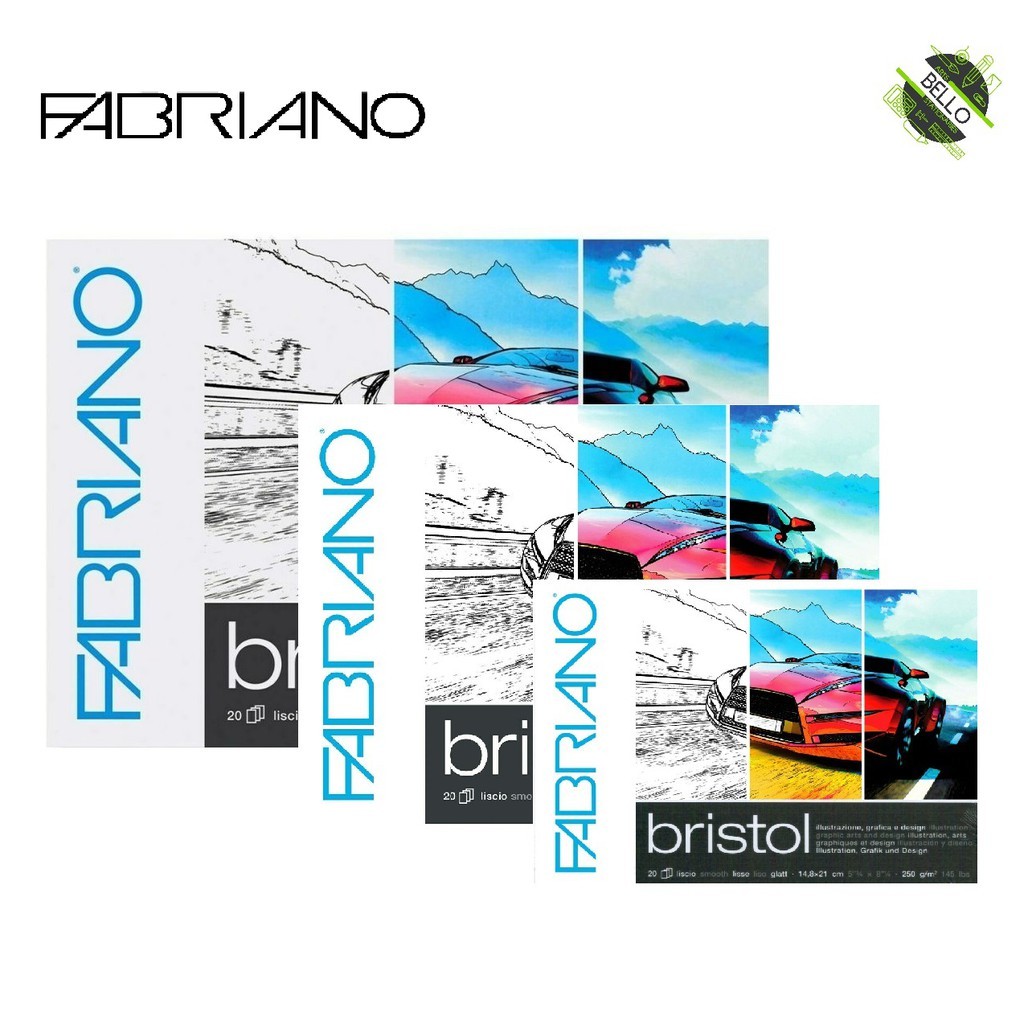 Fabriano Bristol Paper Pad 20 แผ่น 250gsm A5 / A4 / A3 Shopee Thailand