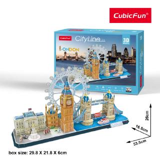 3D Puzzle Game DIY Toy Paper Miniature Model City London Paris New York Moscow Famous Building Assemble Game Toys For Kids Gifts