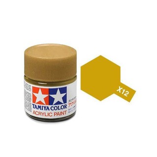 สีทามิย่าสูตรน้ำ Tamiya Acrylic X12 Gold Leaf 10ml