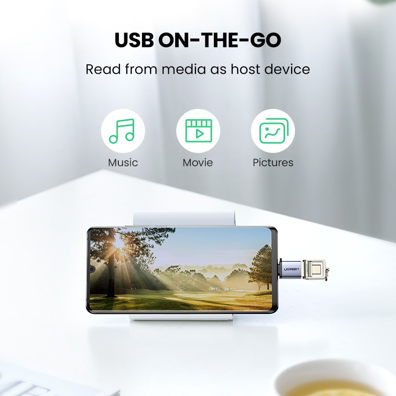 ภาพสินค้าUgreen อะแดปเตอร์ USB 3.1 Type C เป็น USB 3.0 C OTG สําหรับ Samsung Galaxy Huawei Mate Google Gopro Oneplus Htc Macbook จากร้าน ugreen.th บน Shopee ภาพที่ 2