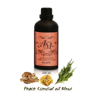 Aroma&amp;More Peace Essential Oils 100% blend / น้ำมันหอมระเหยสูตรผสม ผสานกลิ่นไม้จันทร์กับความหอมพิเศษของกลุ่มเรซิน 100ML
