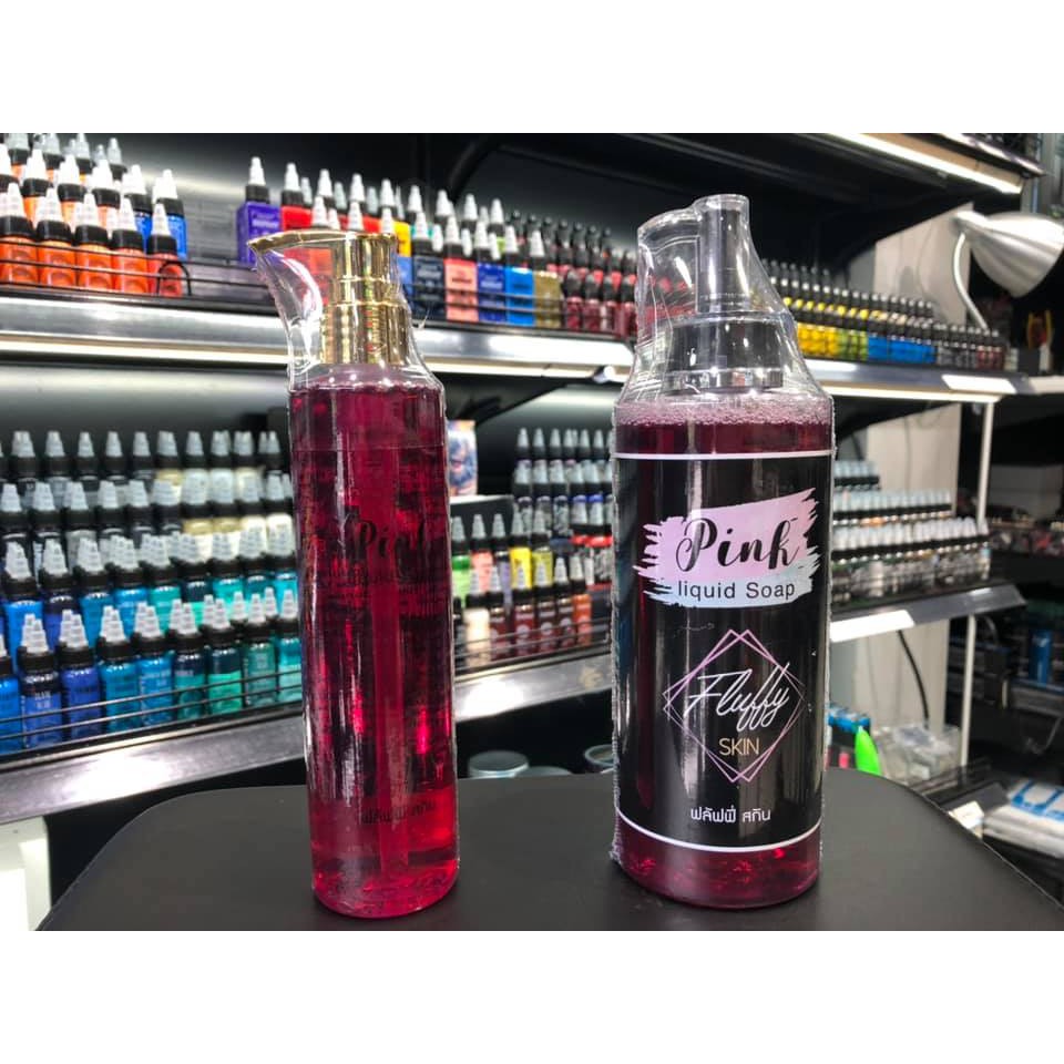 Fluffy Pink Liquid Soap ฟลัฟ ฟี สกิน พิ้งค์ ลิคควิด โซฟ น้ำยาทำความ