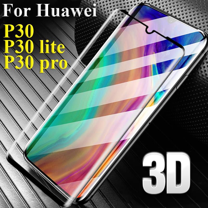 Huawei P40 P30 P20 P20Pro P20 P30 P40 P10 Lite P10Plus 3Pcs 3D ทั้งหมด ความครอบคลุม กระจกนิรภัย ฟิล์มกันรอยหน้าจอ