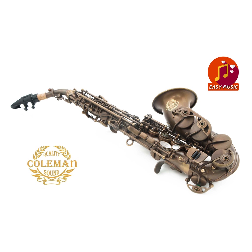 แซกโซโฟน-saxophone-curved-soprano-coleman-cl-335s-antique-red