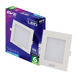 Chaixing Home โคมดาวน์ไลท์หน้าเหลี่ยม 3.5 นิ้ว LED 6 วัตต์ Daylight EVE LIGHTING รุ่น SQ Panel Light 6W DL สีขาว