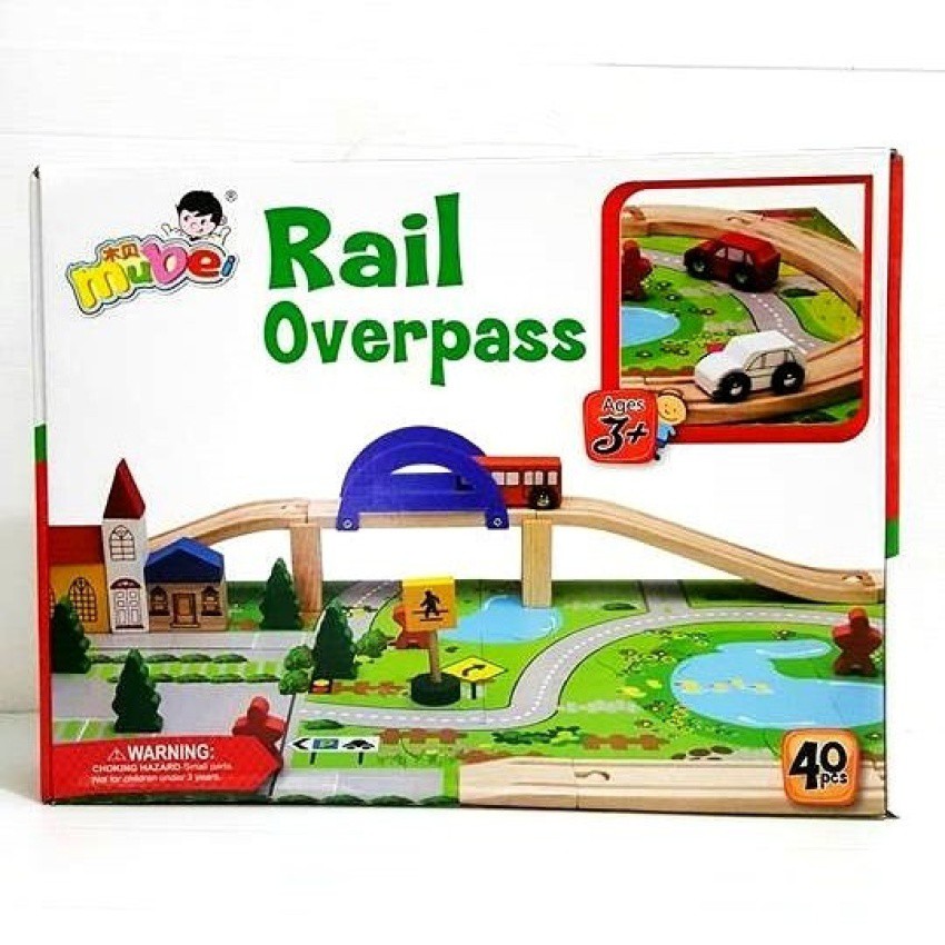 bobestshop-ของเล่นไม้เสริมพัฒนาการ-เมืองจราจร-rail-overpass
