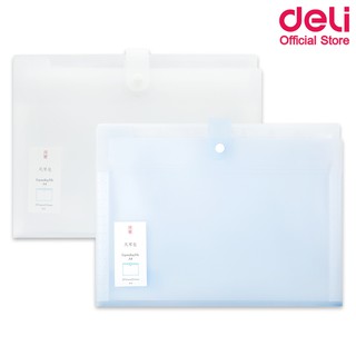 Deli 5735 Expanding File แฟ้มหีบเพลงแบบกระดุม A4/8P คละสี 1 ชิ้น แฟ้มใส่เอกสาร แฟ้ม อุปกรณ์สำนักงาน อุปกรณ์จัดเก็บเอกสาร