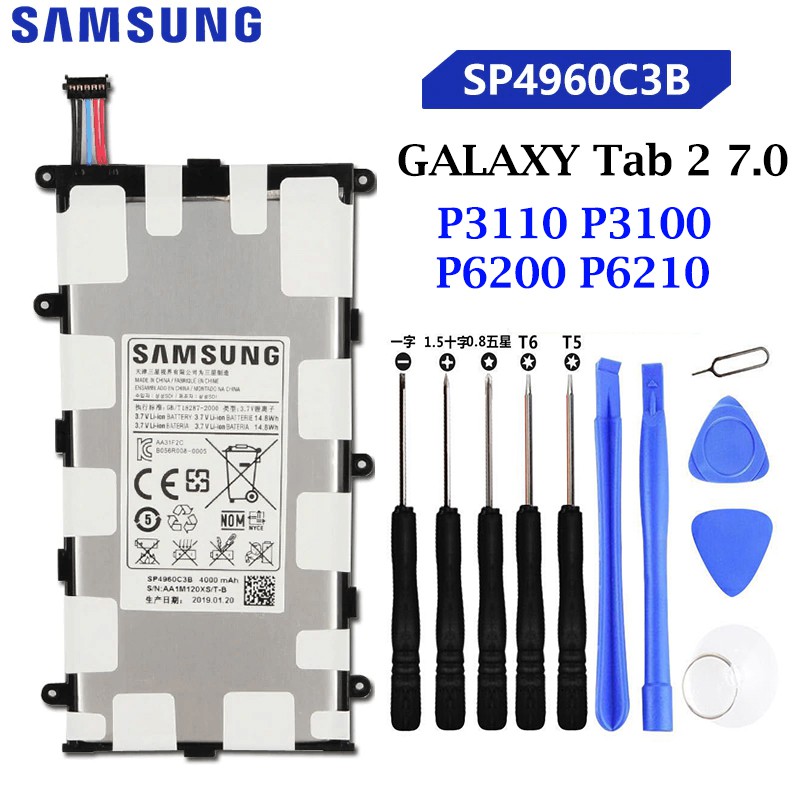 samsung-แบตเตอรี่สำหรับ-samsung-galaxy-tab-2-7-0-p3110-p3100-p6200-p6210-sp4960c3b-4000mah