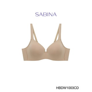 สินค้า Sabina เสื้อชั้นใน (มีโครง) รุ่น Habpy Non Push รหัส HBDW1003CD สีเนื้อเข้ม